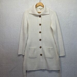 Carolyn Taylor Cream Button-Up Cardigan